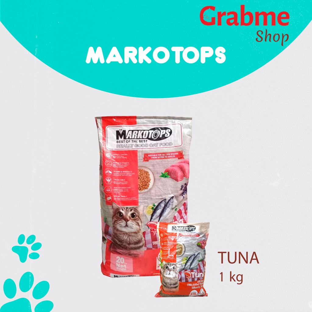 Makanan kucing Markotops 1kg adult Dry food