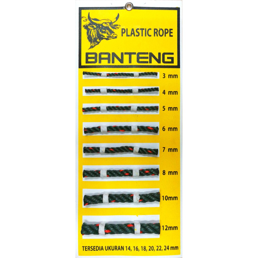 

HJK Tali Tambang 3mm Hijau Bintik Merah / Rol ( Harga Per Rol )