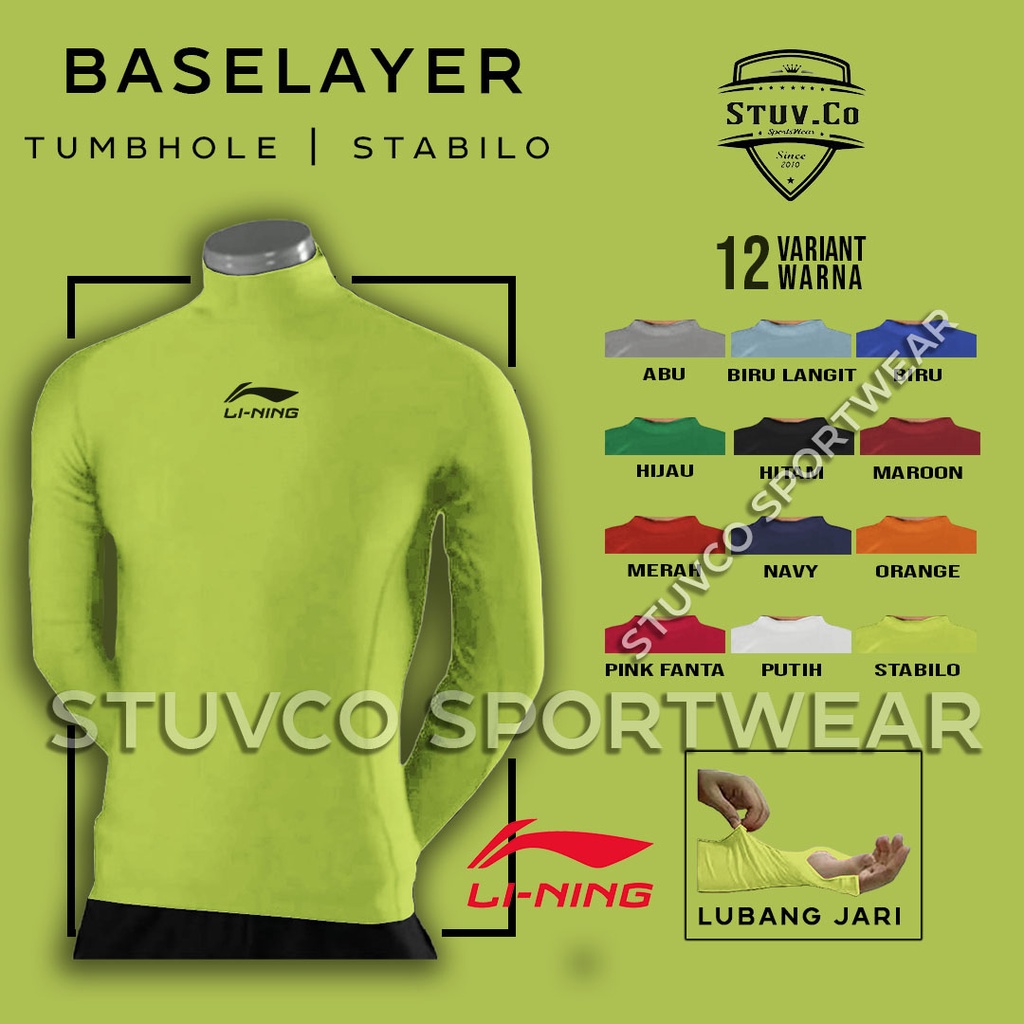 BASELAYER LONGSLEEVE THUMBOLE MANSET LENGAN PANJANG JARI DALEMAN OLAHRAGA UNISEX KEREN