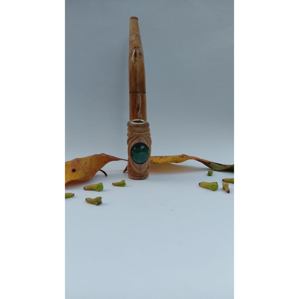 Pipa roko dari batang ceng keh batu akik