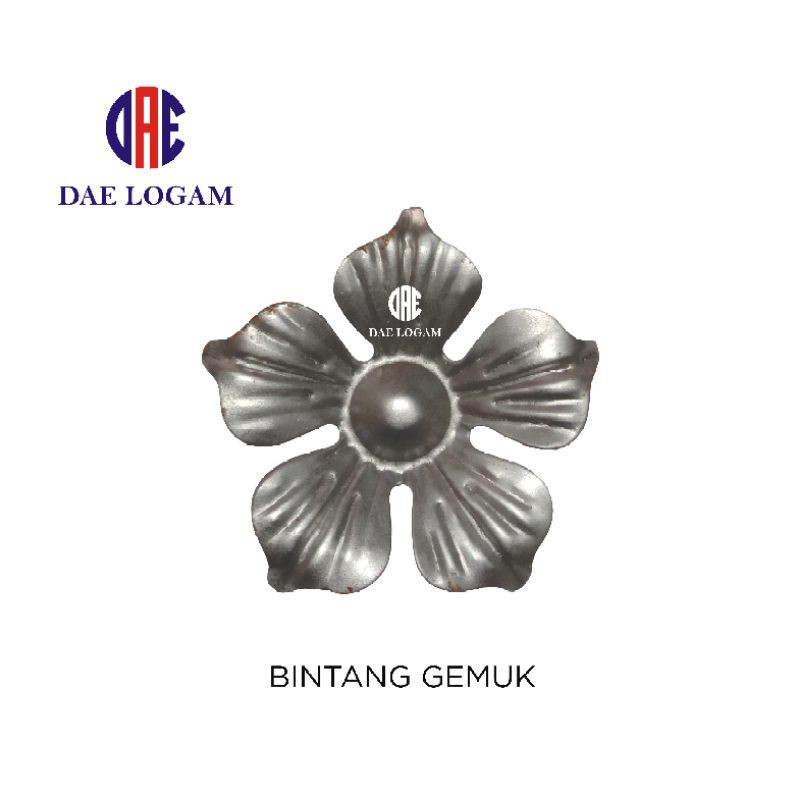 Ornamen Pagar Besi Bintang Gemuk