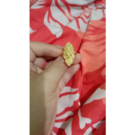 CINCIN MOTIF, LAPIS EMAS 24 EMAS SEPUH REPLIKA MAS24KARAT