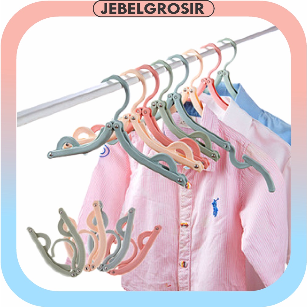 Jebelgrosir 108 COD Hanger Lipat Portable Travel Murah Hanger Baju Pakaian Import SerbaGuna