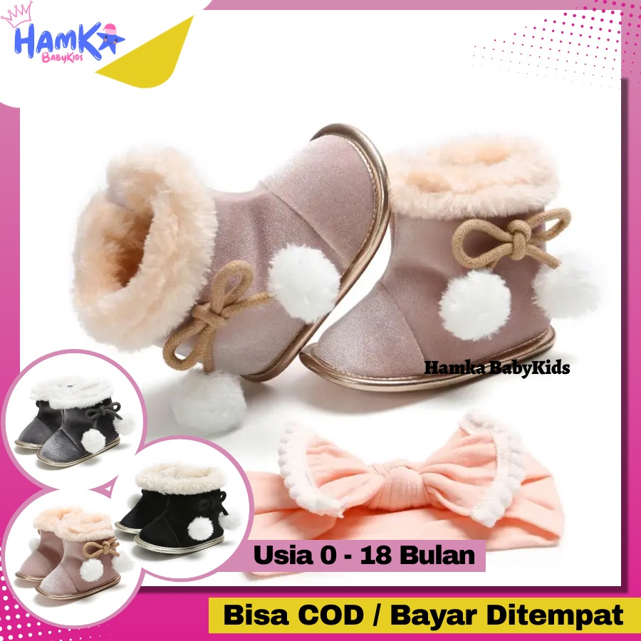 Sepatu Boots Bayi Perempuan Import Bulu Winter Bandulan Sepatu Bayi Perempuan 0 6 Bulan 6 12 Bulan 0 12 Bulan Prewalker