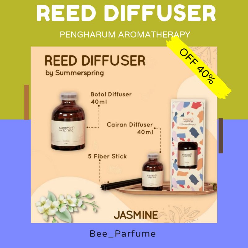 Jual Pengharum Ruangan Aromatherapy Terbaik Original Tahan Lama Reed Diffuser Summerspring