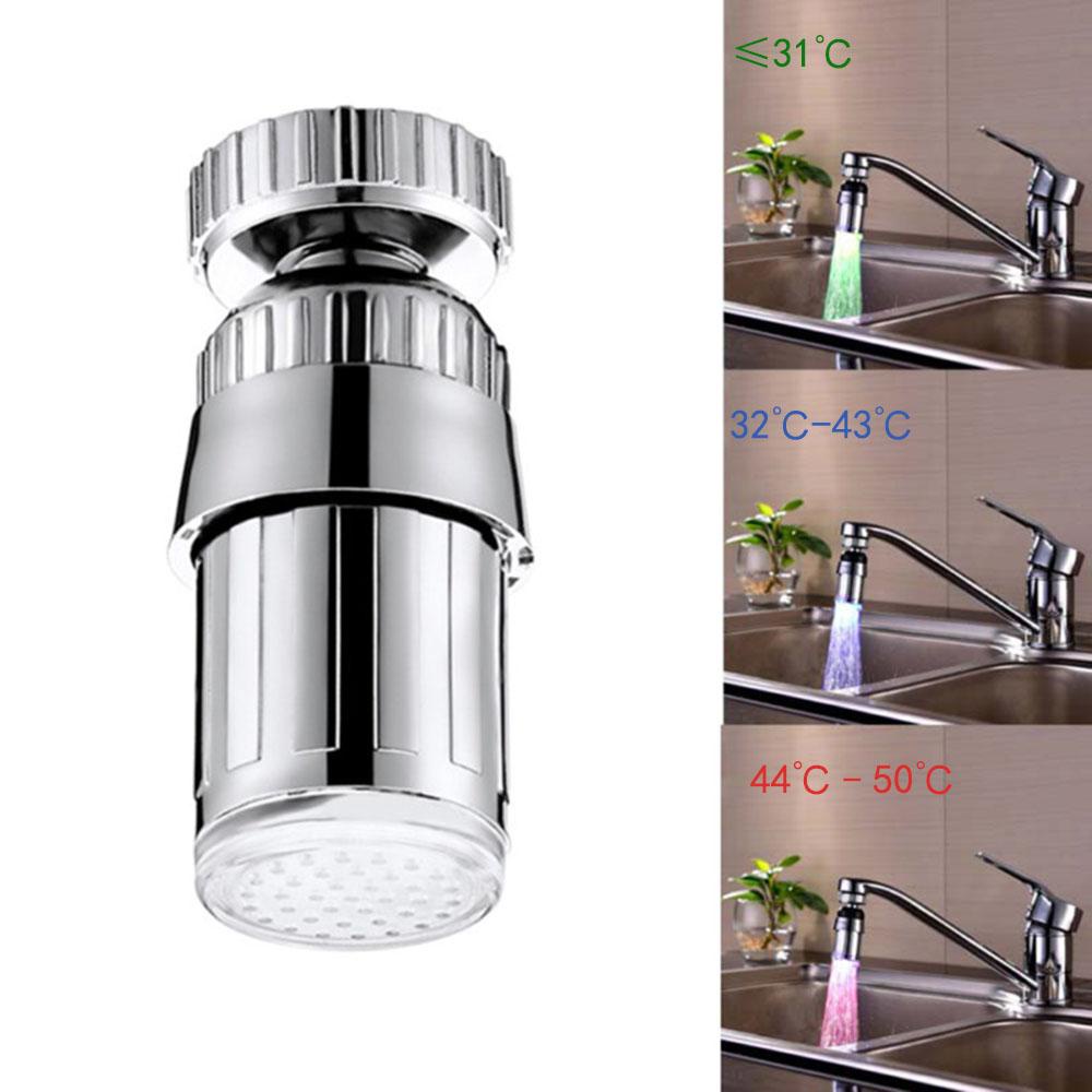 TOP 360° Rotation Glow LED Faucet Fantastic Kitchen RGB Keran Air