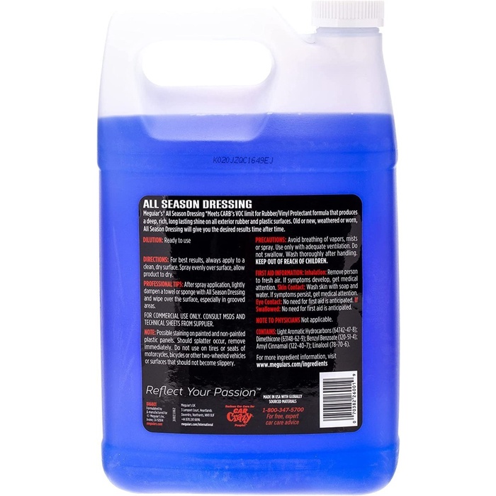 Meguiars All Season Dressing D16001 Repack 500ml 1L - Paint Colour