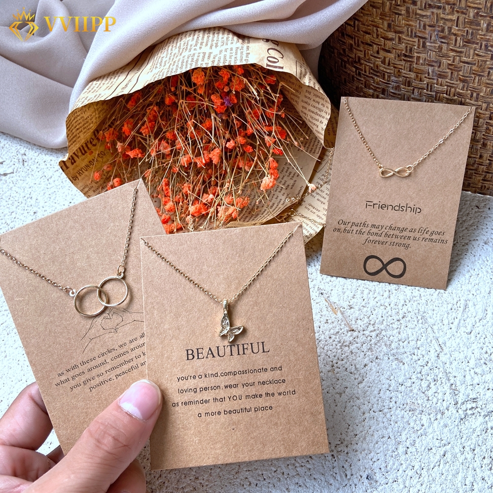 Korean Fashion Creative Bowknot Circle Gold Necklace Simple Retro Clavicle Chain choker Jewelry Accessories