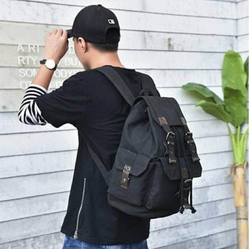 TP23 Tas Ransel Pria Import Backpack Sekolah Tas Punggung Outdoor