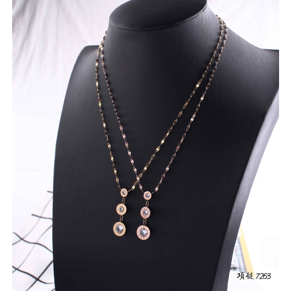 Kalung Titanium Permata Perhiasan Fashion 8568,7263