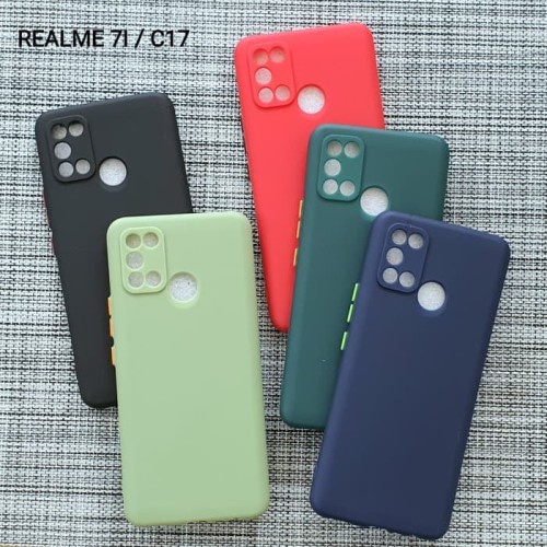 CASE BABY SKIN MACARON + PROTECT CAMERA REALME 7i REALME C17 SOFTCASE - FA