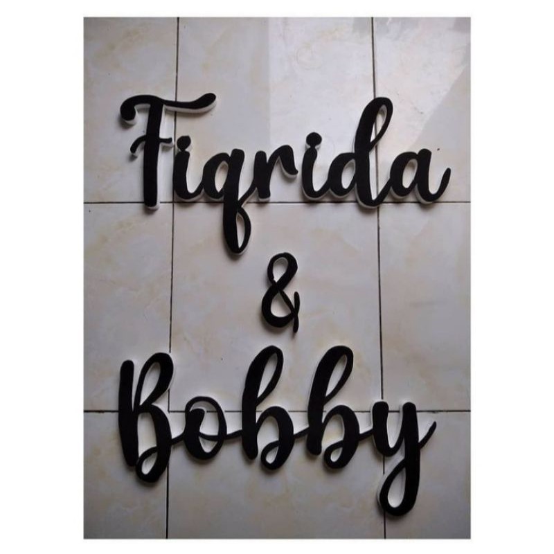 Nama Backdrop Styrofoam/Gabus