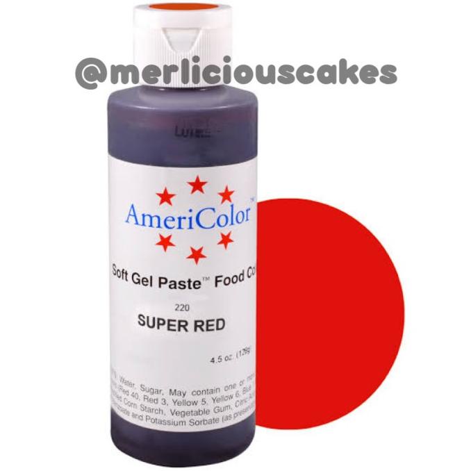 

Americolor Super Red Soft Gel Paste 4,5 Oz / 128 Gram