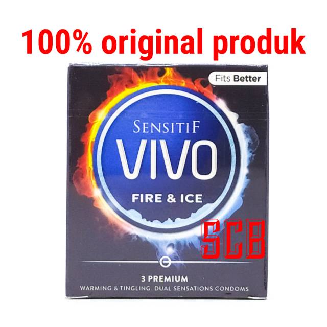 Kondom Sensitif Vivo Fire & Ice - Isi 3