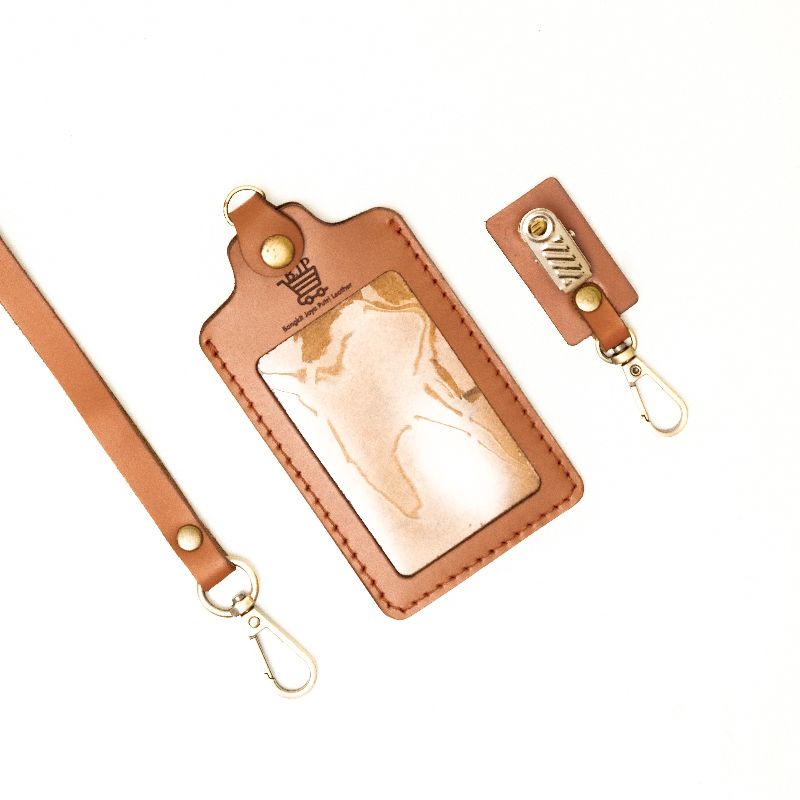 

BJP leather03 - ID card holder | name tag kulit asli