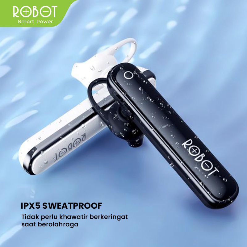 ORIGINAL Bluetooth Robot Talk 10 Headset Bluetooth 5.0 Earphone Waterproof IPX5 - Garansi 1 Tahun Suport Androit IOS Talk10