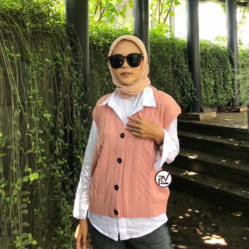 vest canable/kardigan rompi murah/baju wanita/rajut premium outerwear