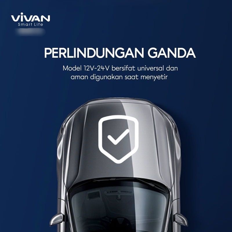 Vivan bt.01 Smart Bluetooth audio Transmitter With Car Charger Mobil Dual Port Usb 18W LED Digital