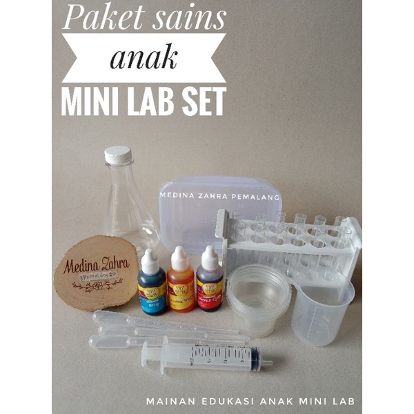 Paket Bermain Sains Anak Mini Lab A Mainan Edukatif Sains Montessori Play Kegiatan Mencampur Warna