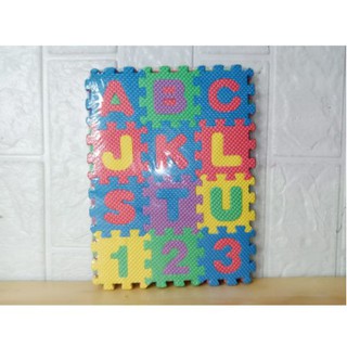 Jual Karpet Puzzle Angka Huruf Anak 36 Pcs Foam Alfabet Edukasi