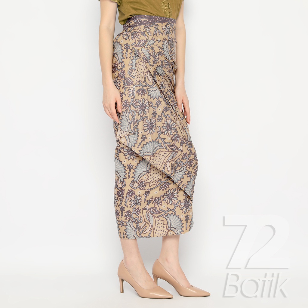 ROK BATIK SPAN Skirt Lilit Kebaya Instan Modern Wanita Motif Burung Warna Cream 725891 Cap 72 - Rok Batik Lilit Bawahan Skirt Kamen Kebaya Songket Batik Panjang Plisket Span Instan Jadi Bali Lembaran Premium Modern Untuk Wanita Kondangan