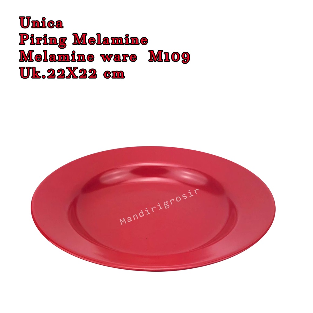 &quot;Unica * Piring Melamine * Melamine ware * M109 * Uk.22X22 cm &quot;