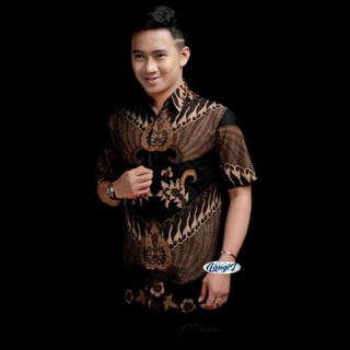 kemeja batik pria lengan pendek baju batik pria batik kantor seragam kerja ukuran reguler m.l.xl