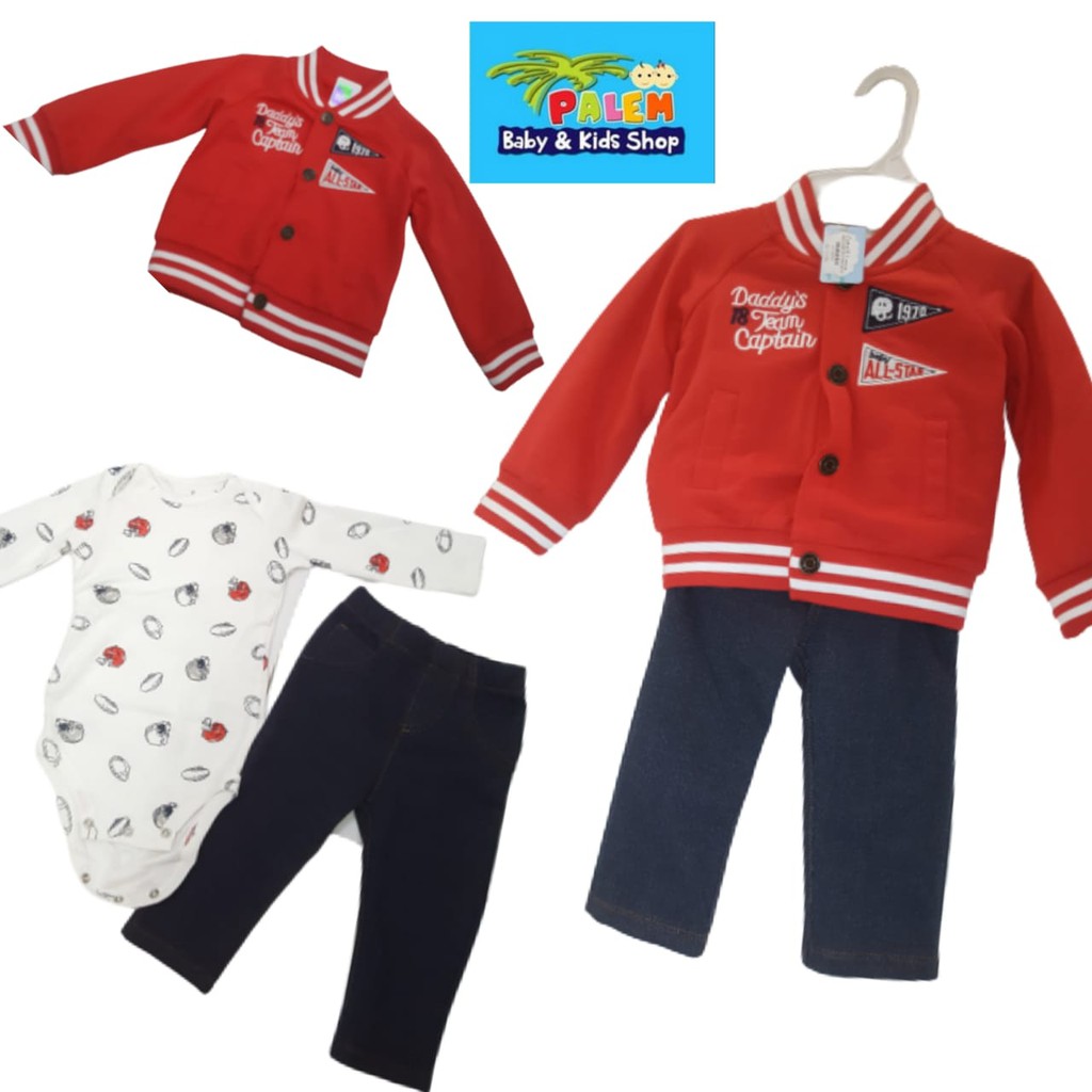 catell love jaket 3in1 bayi anak BOY Usia 6M-2T