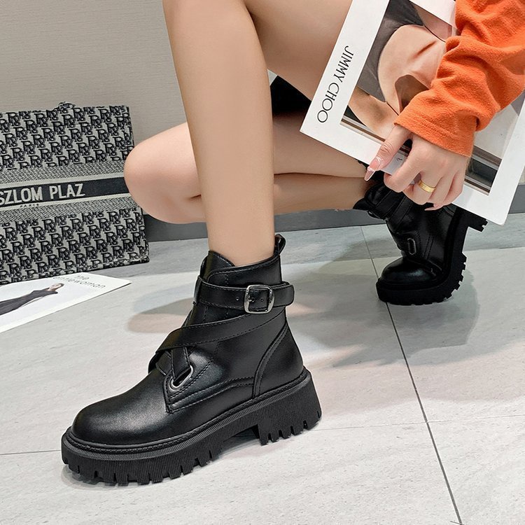 [ Import Design ] Sepatu Boots Velco Wanita Korea Import Premium Quality ID185