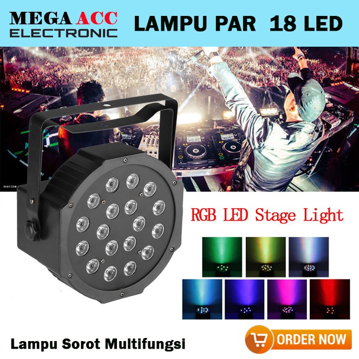 LAMPU PAR 18 LED - Lampu Sorot Panggung