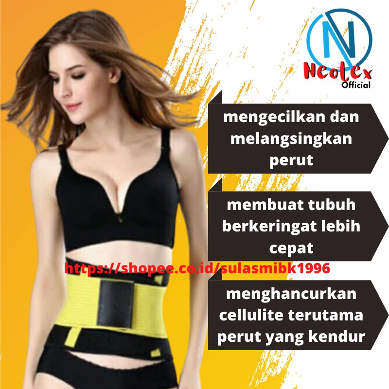 Korset Pembakar Lemak Sabuk Pengecil Perut Hot Shaper Power Belt Corset Pelangsing