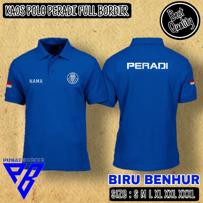 kaos polo PERADI full bordir tshirt polo PERADI bordir baju PERADI custome bordir