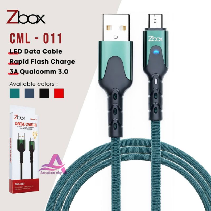 KABEL DATA MICRO USB LED FLASH CHARGE 3A QUALCOMM 3.0 (Z-Box CM11)