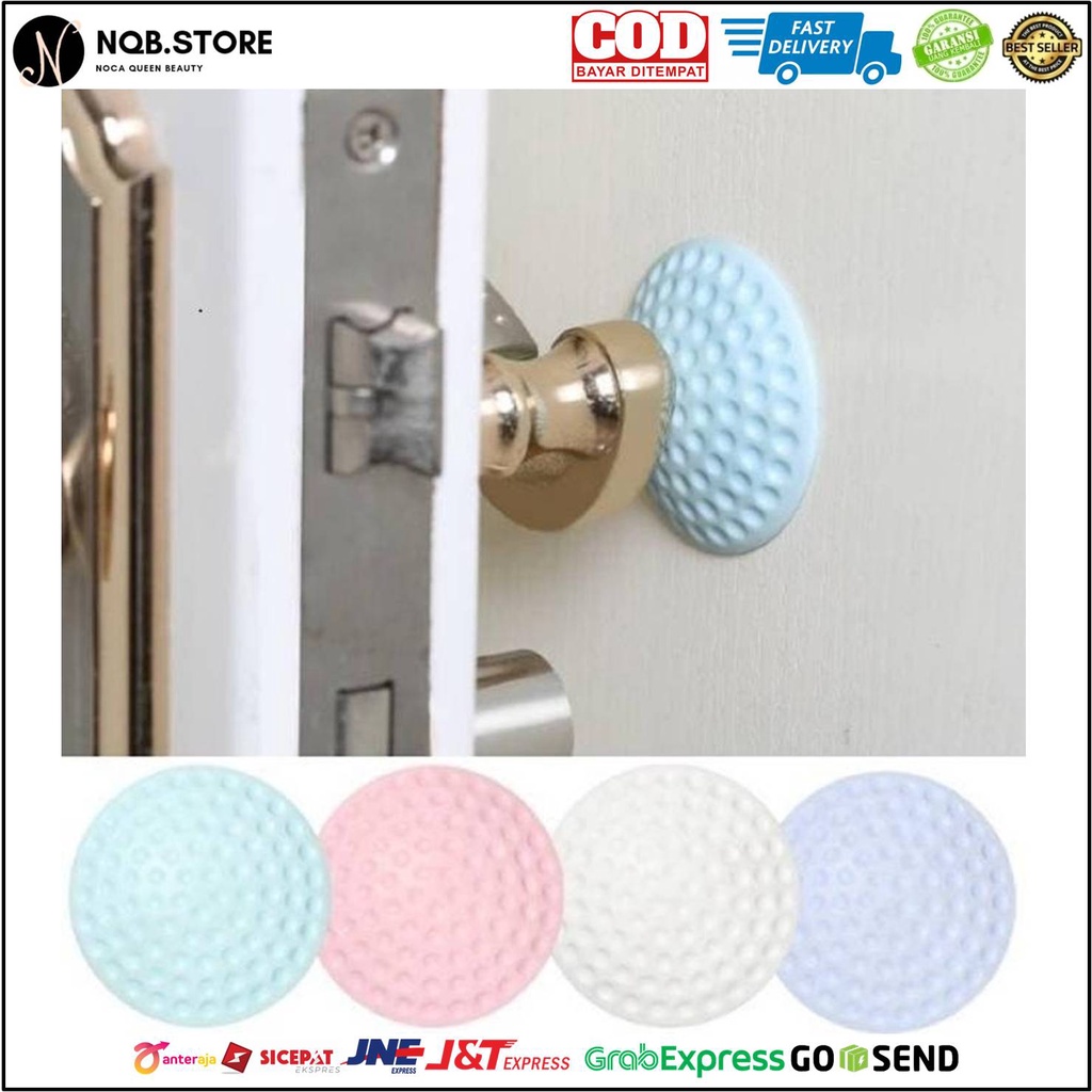 NQB - Pengaman Pintu Engsel Karet Bulat Penahan Tembok Model Tempel Aman Dari Benturan Lemari Meja