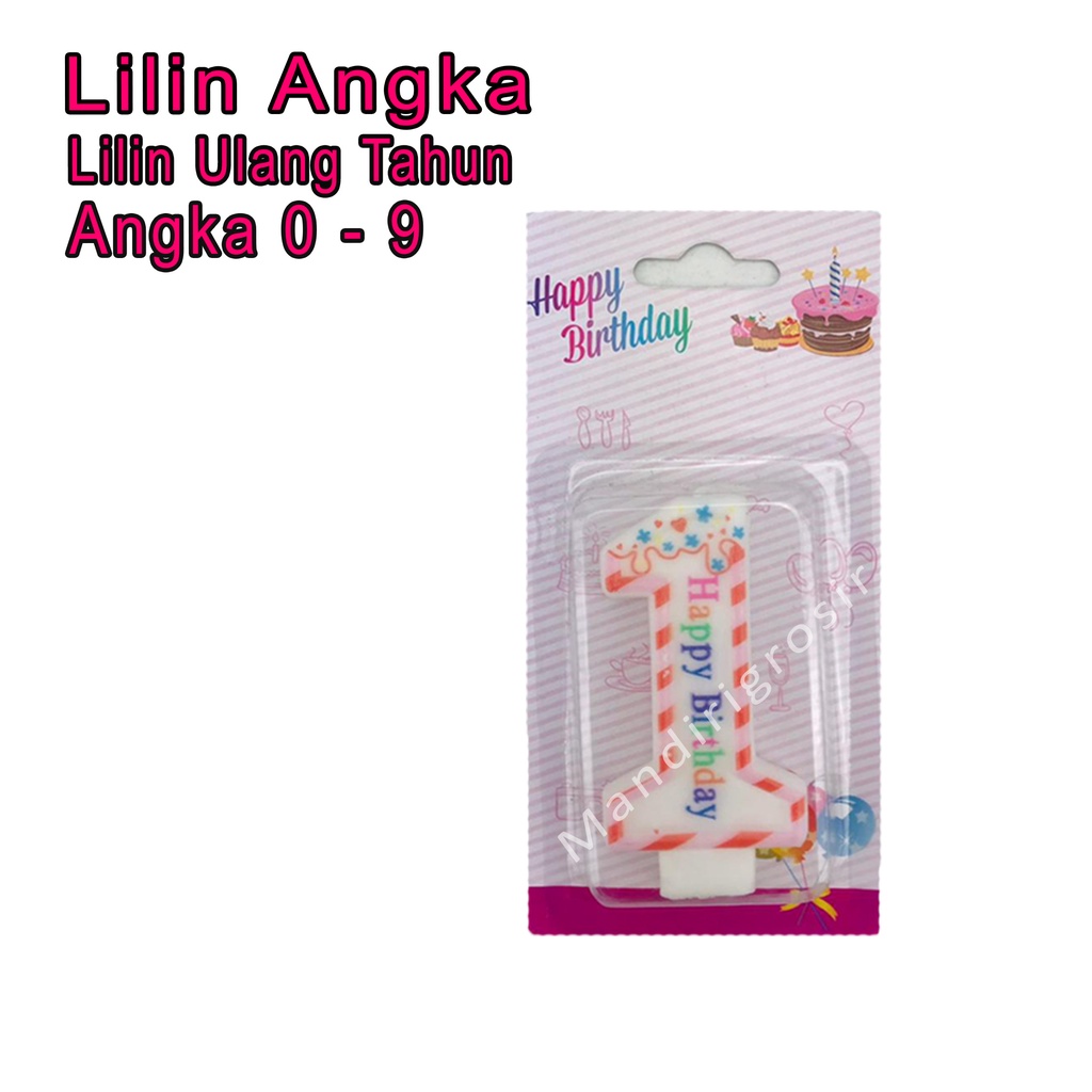 Lilin Ulang Tahun *Lilin Angka * Lilin Bermotif * Angka 0-9