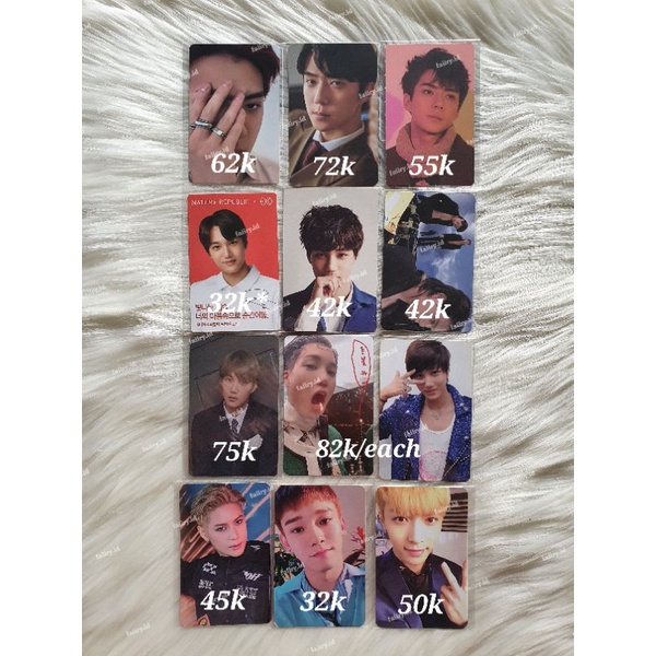 Official EXO Photocard Kai Sehun Lay Chen Superm Taemin exodus mmmh MAMA monster SG natrep