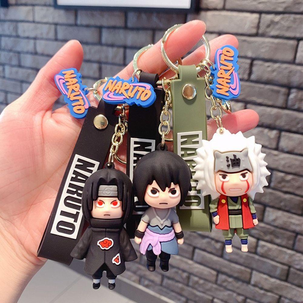 Lanfy Naruto Gantungan Kunci Anime Jiraiya Lanyard Wristlet Ransel Liontin Hadiah Besar Ornamen Kunci