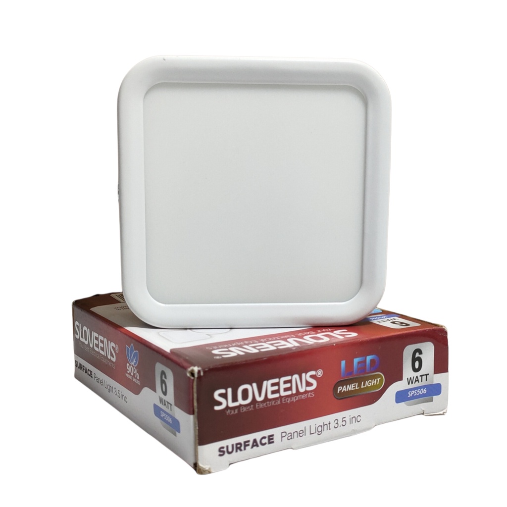 Sloveens Surface LED Panel Light Segi / LED Downlight OB Segi 6 Watt - Cahaya Putih &amp; Warm White