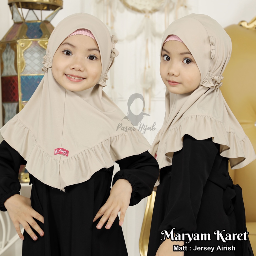 Jilbab Anak Maryam Karet Kerudung Anak Jersey Premium Pasar Hija'b