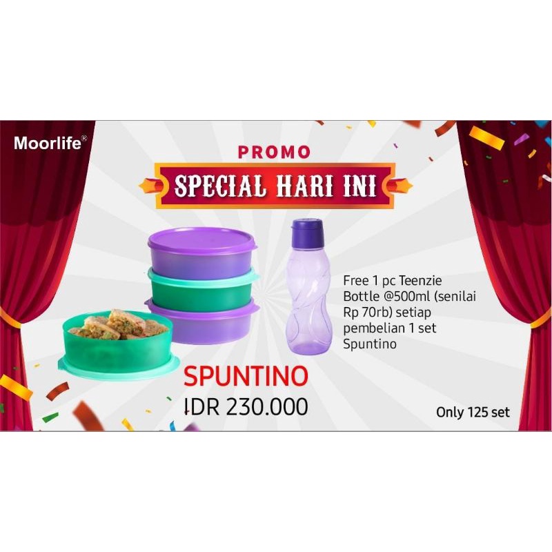 Promo Moorlife spuntino/bulan september/Gratis 1 pcs botol minum