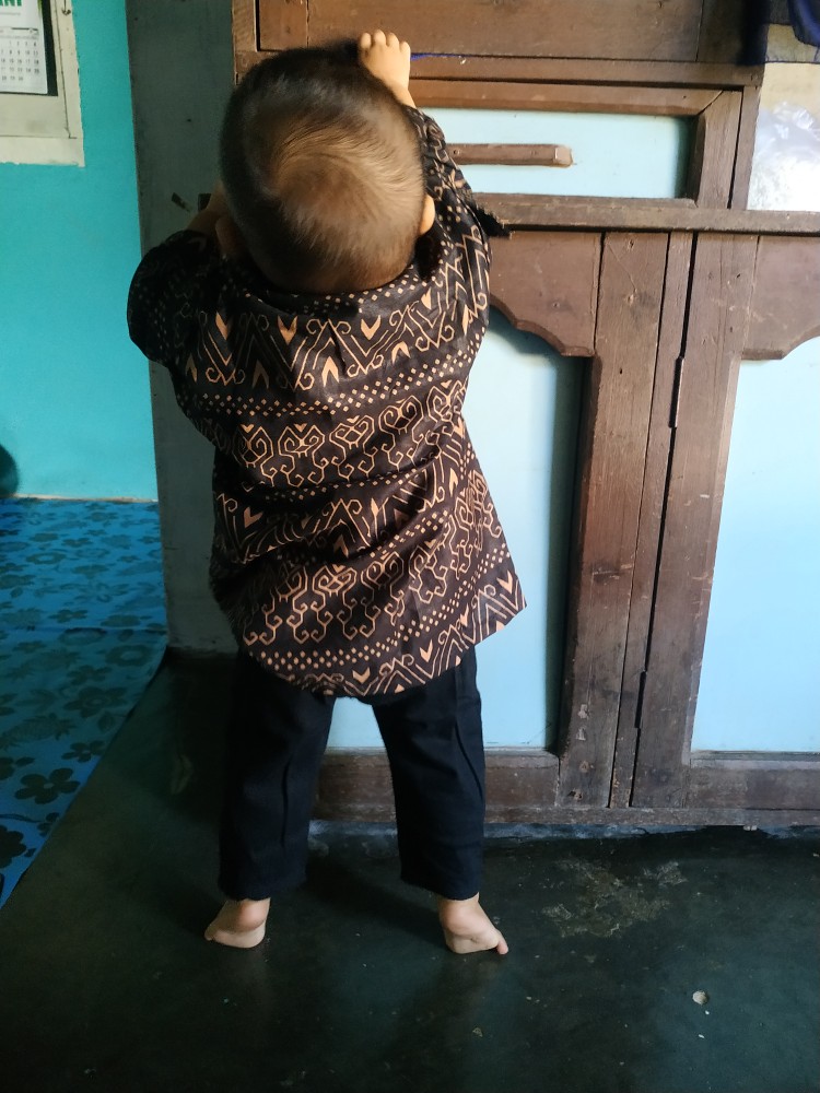 Baju Batik Anak Laki-laki Lengan Panjang Umur 2-14 Tahun Bisa Buat Sekolah Hari Batik