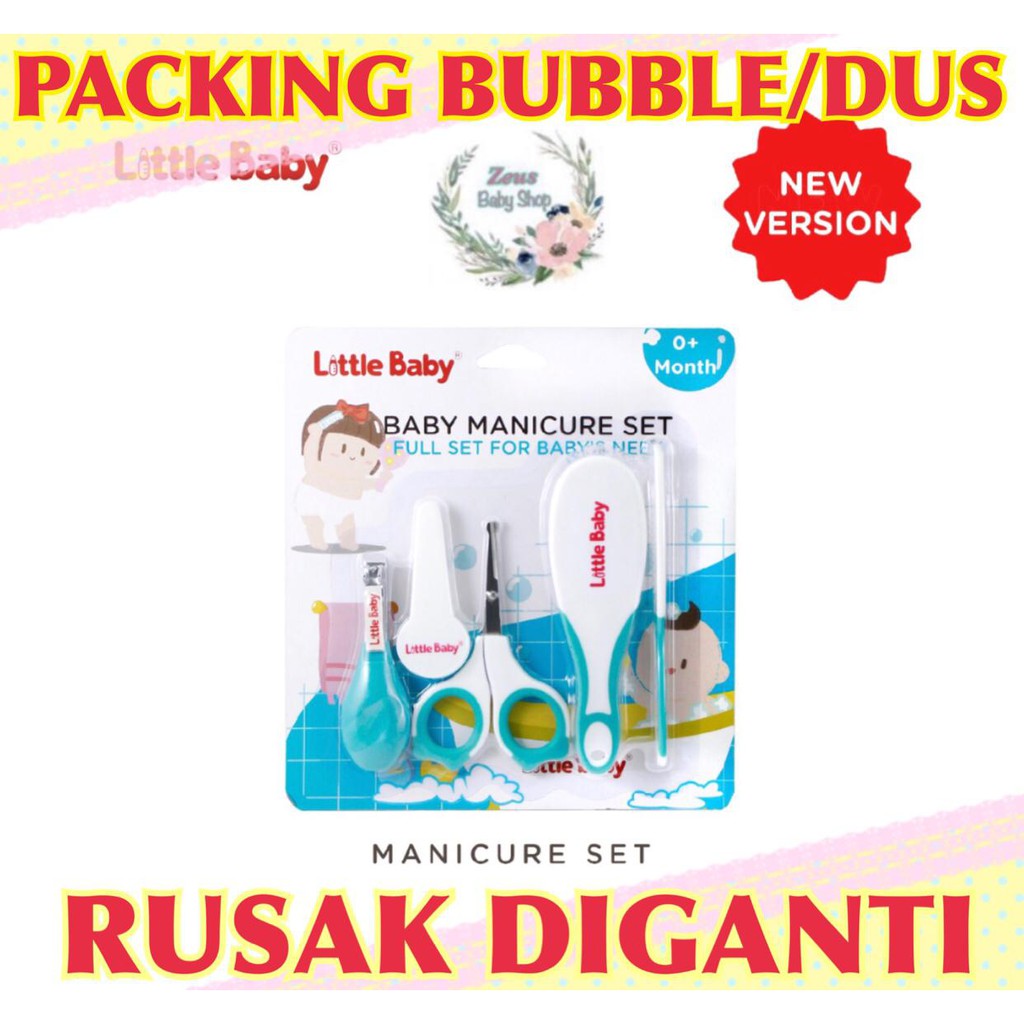 Little Baby MANICURE SET Sisir Nail Clipper Gunting Kuku Bayi 6IN1 - Kemasan TERbaru !