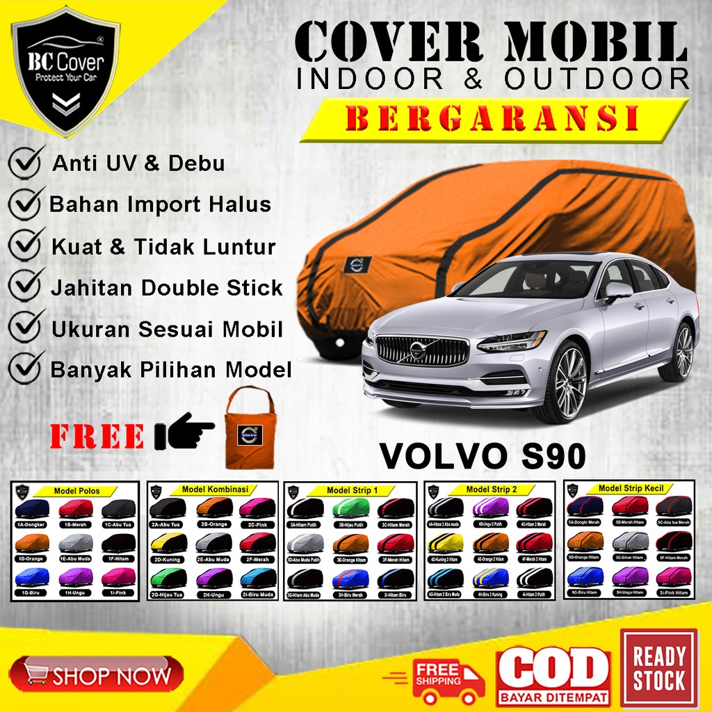 Body Cover Mobil Volvo S90 / Sarung Mobil Sedan Volvo S90 Selimut Mantel Pelindung Jas Mantol Kerudung Tutup Penutup Volvo S90 Outdoor