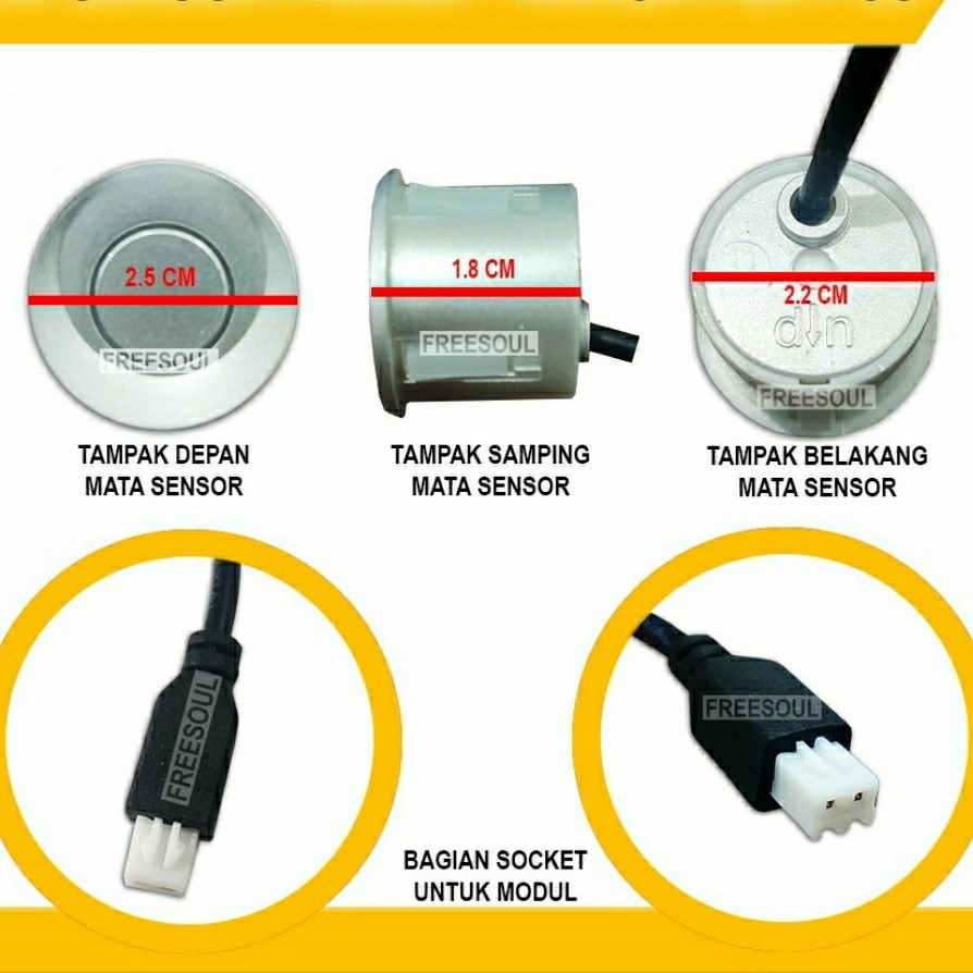 SENSOR PARKIR MUNDUR 2 TITIK BUNYI MOBIL NISSAN EVALIA SERENA ELGRAND NAVARA TERRA