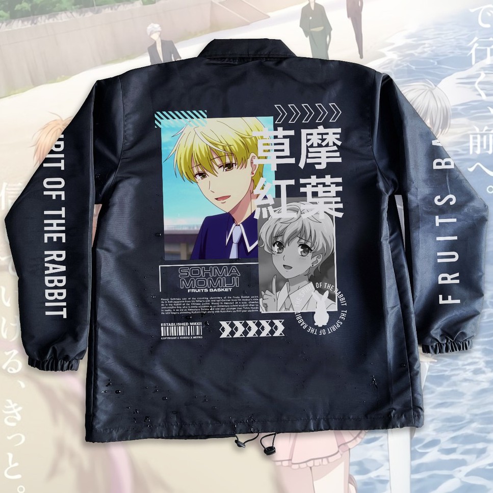 Coach Jaket Sohma Momiji Anime Fruits Basket Character Manga Premium