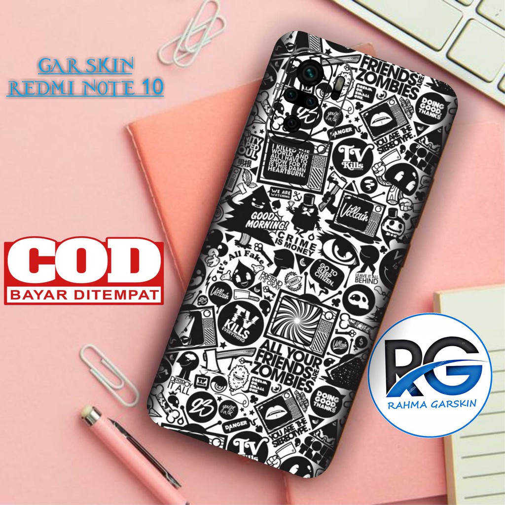 garskin redmi note 10 motif stiker - free custom gambar