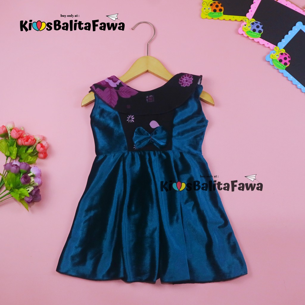 [BLUDRU] Dress Cantika Bayi - 3 Tahun / Dress Anak Perempuan Gaun Baju Pesta Kensi Polos Grosir Cewe