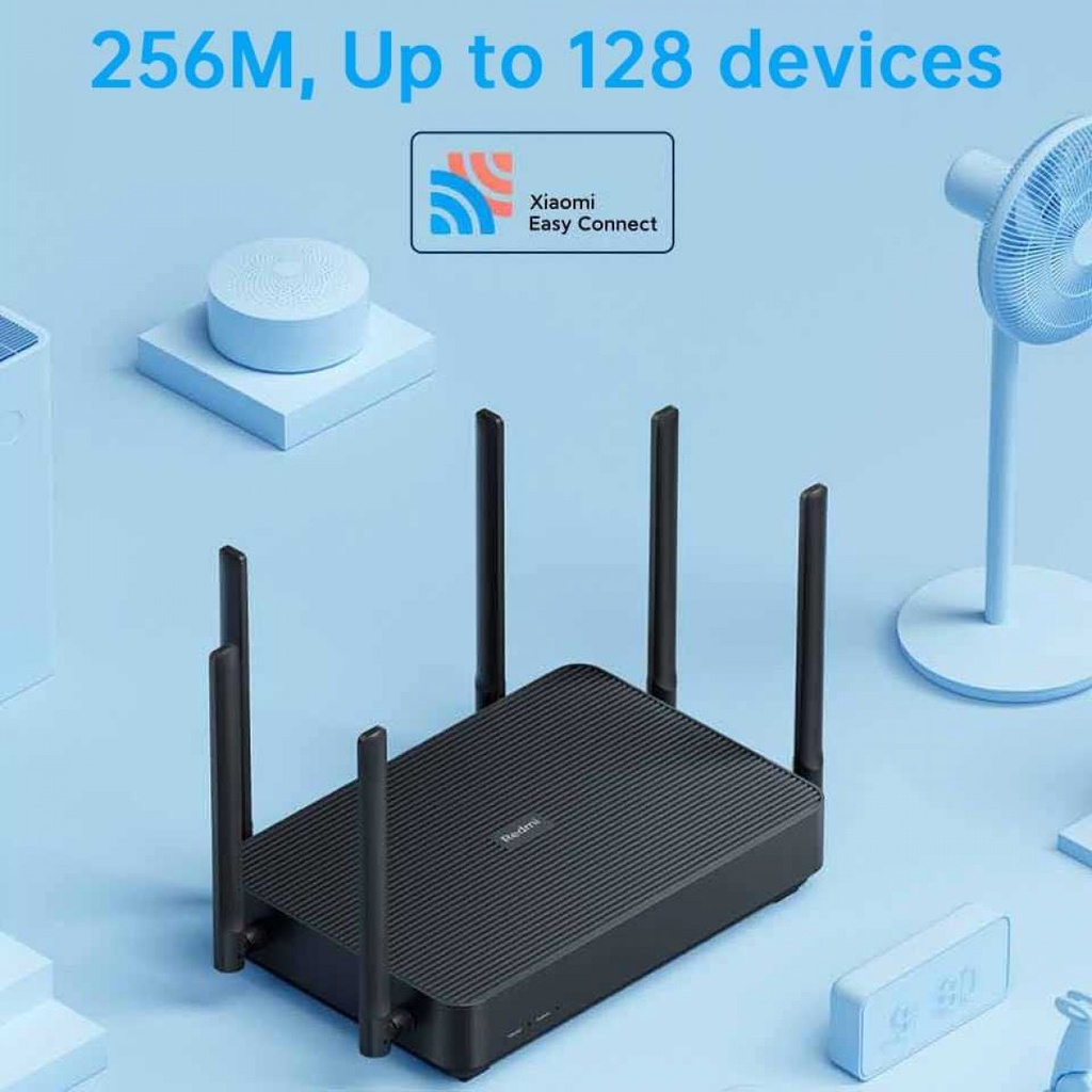 Router WiFi 6 Gigabit Dual Band 2.45.0GHz 6 Antena 3200Mbps 256MB