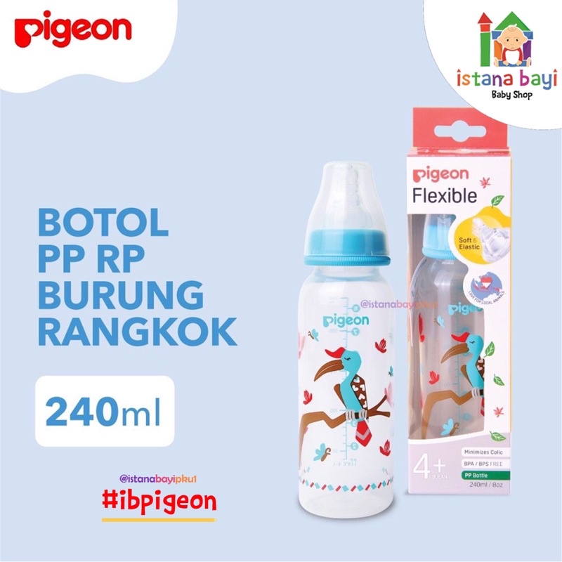 PIGEON Botol Pp Rp With Silicone Nipple/ Botol Susu Bayi