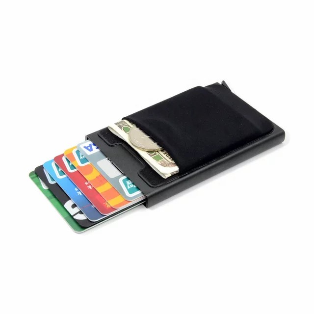 Dompet Pintar Credit Card Holder Metal case RFID + Slot Uang Kertas